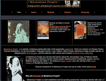 Tablet Screenshot of mysteriouspeople.com